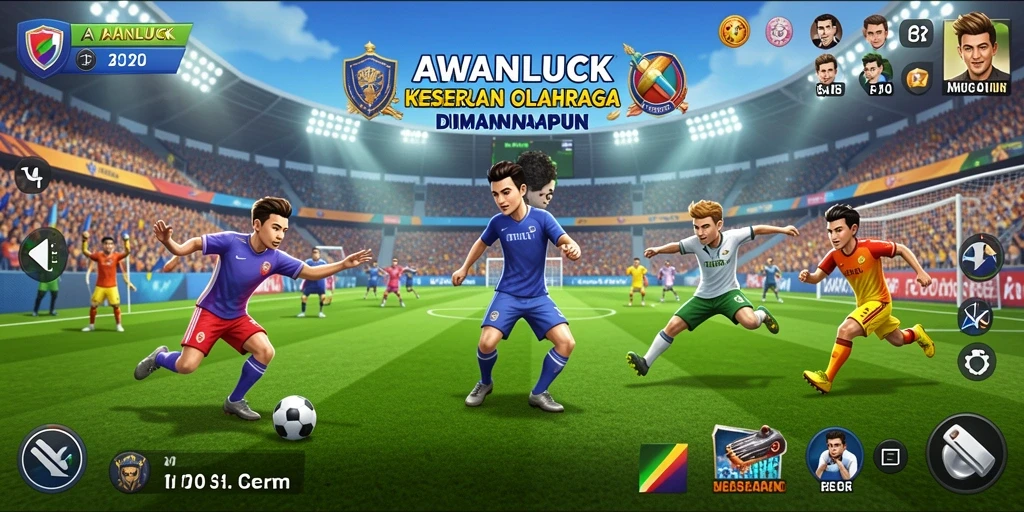 Screenshot AWANLUCK menunjukkan aksi seru dalam permainan olahraga.