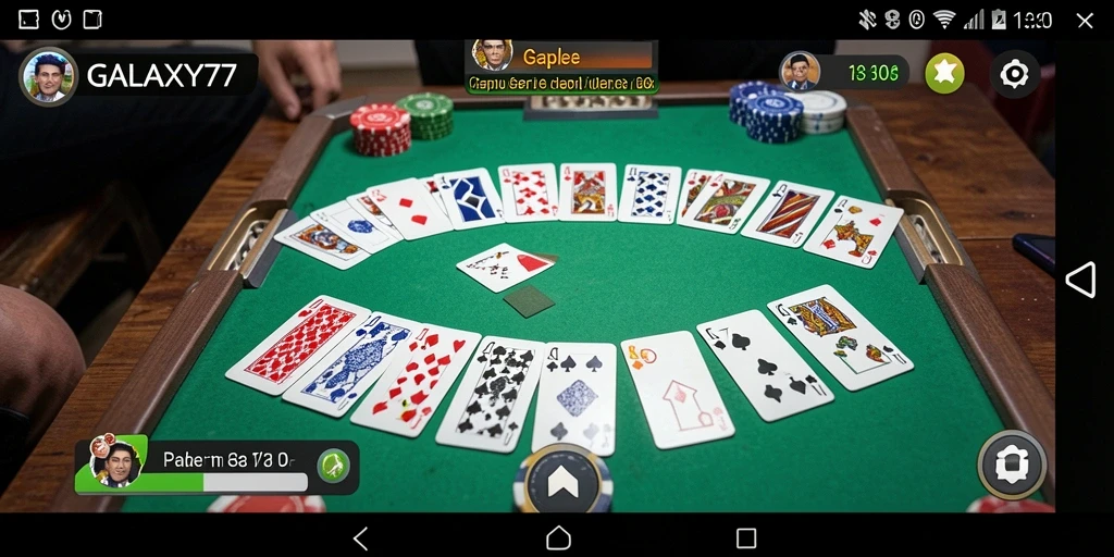 Screenshot gameplay Gaple yang seru di GALAXY77.