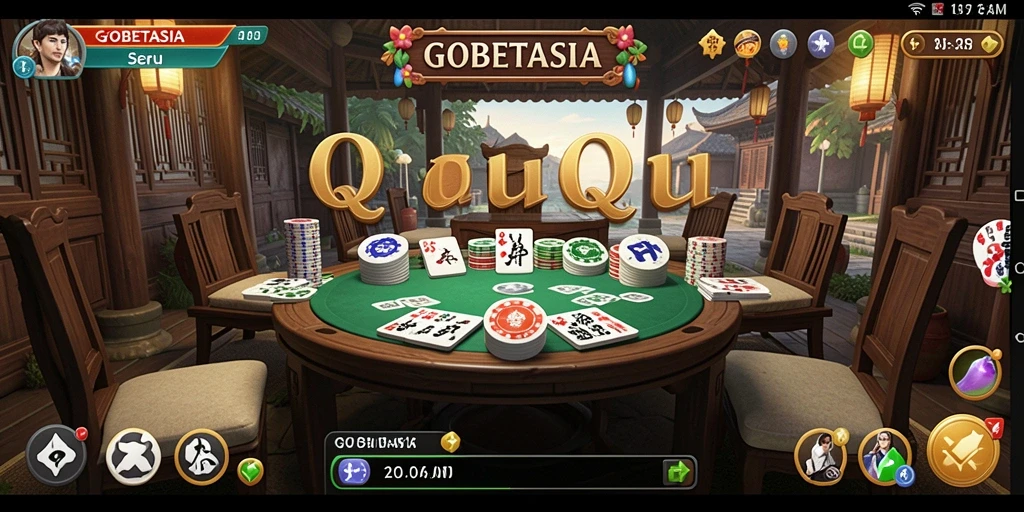 Tampilan gameplay QiuQiu dalam GOBETASIA yang mendebarkan.