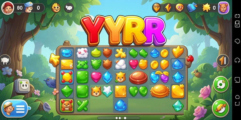 Tampilan gameplay seru YYRR dengan grafis menarik.